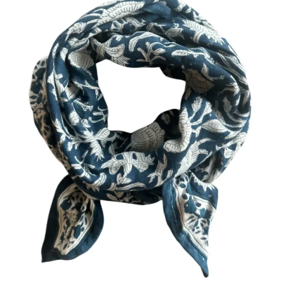 SO FAMILY Foulard Gaya Indigo.