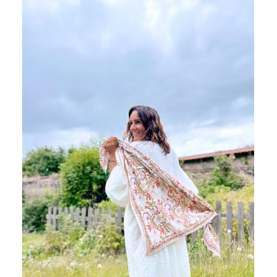 SO FAMILY Foulard Delhi Cerisier.