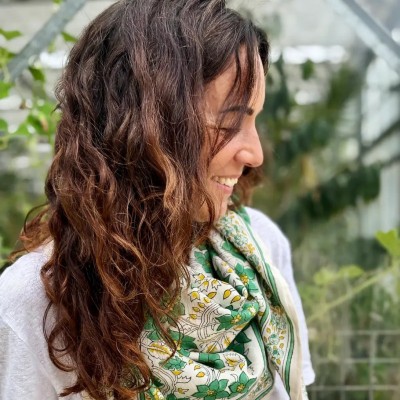 SO FAMILY Foulard Agra Pistache.