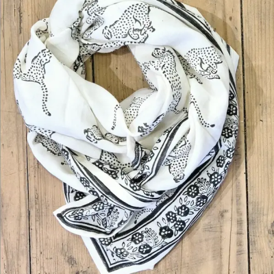 SO FAMILY Foulard Tigre Blanc.