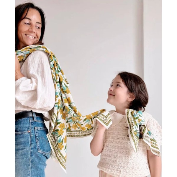 SO FAMILY Foulard Jaipur Ocre.