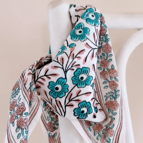 SO FAMILY Foulard Bellis Aqua.