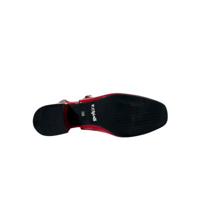 REQINS - Ballerines Rosewood cuir vernis - Rouge