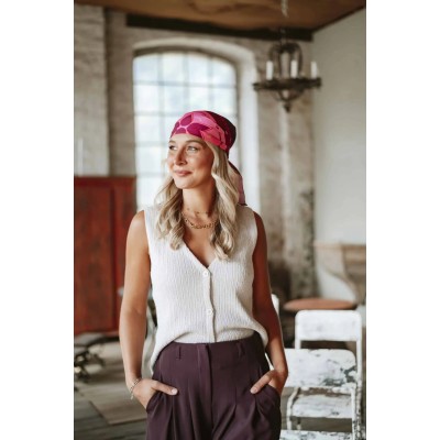 Shanna Foulard Mini Carré Love Bordeaux.