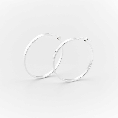 CANYON France Boucles d'oreilles Créoles Argent.