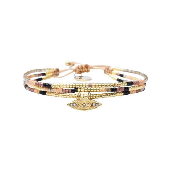 BELLE MAIS PAS QUE Bracelet Vida Mocha Capucine.