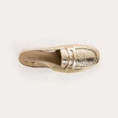 REQINS - Mocassins Carlita Metal Rock Platine