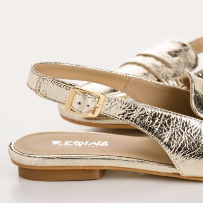 REQINS - Mocassins Carlita Metal Rock Platine