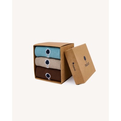 FAGUO - Coffret Chaussettes - Beige & Camel