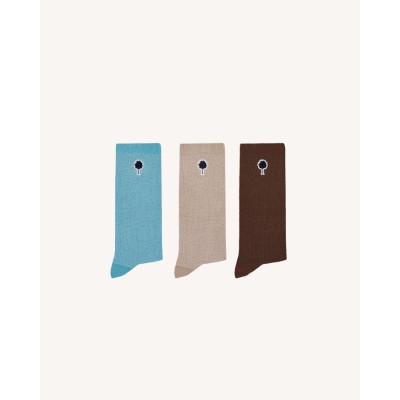 FAGUO - Coffret Chaussettes - Beige & Camel
